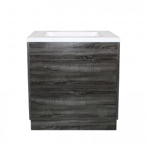 Qubist Dark Grey Free Standing 750 Vanity Cabinet Only